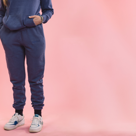 Cannababe Track Pants - Faded Blue